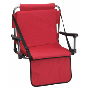 red bleacher chair