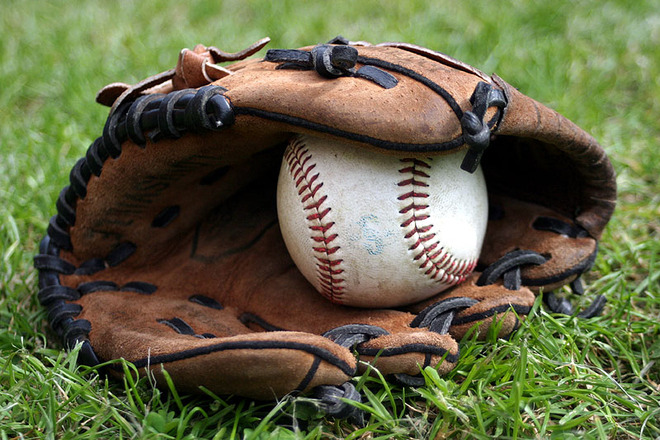 glove with baseball