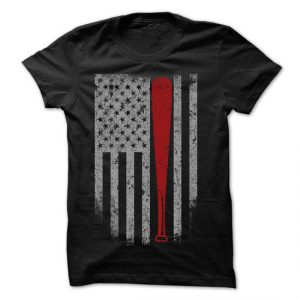 baseball bag flag t-shirt