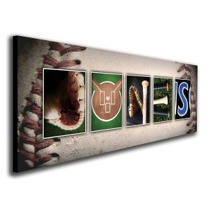 Personalized Baseball Name Art Print