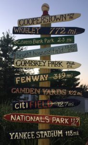 Reclaimed Wood Baseball Stadium Sign