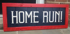 home run wood pallet sign