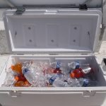 stocked ice chest