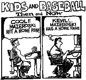 kids and baseball then and now cartoon