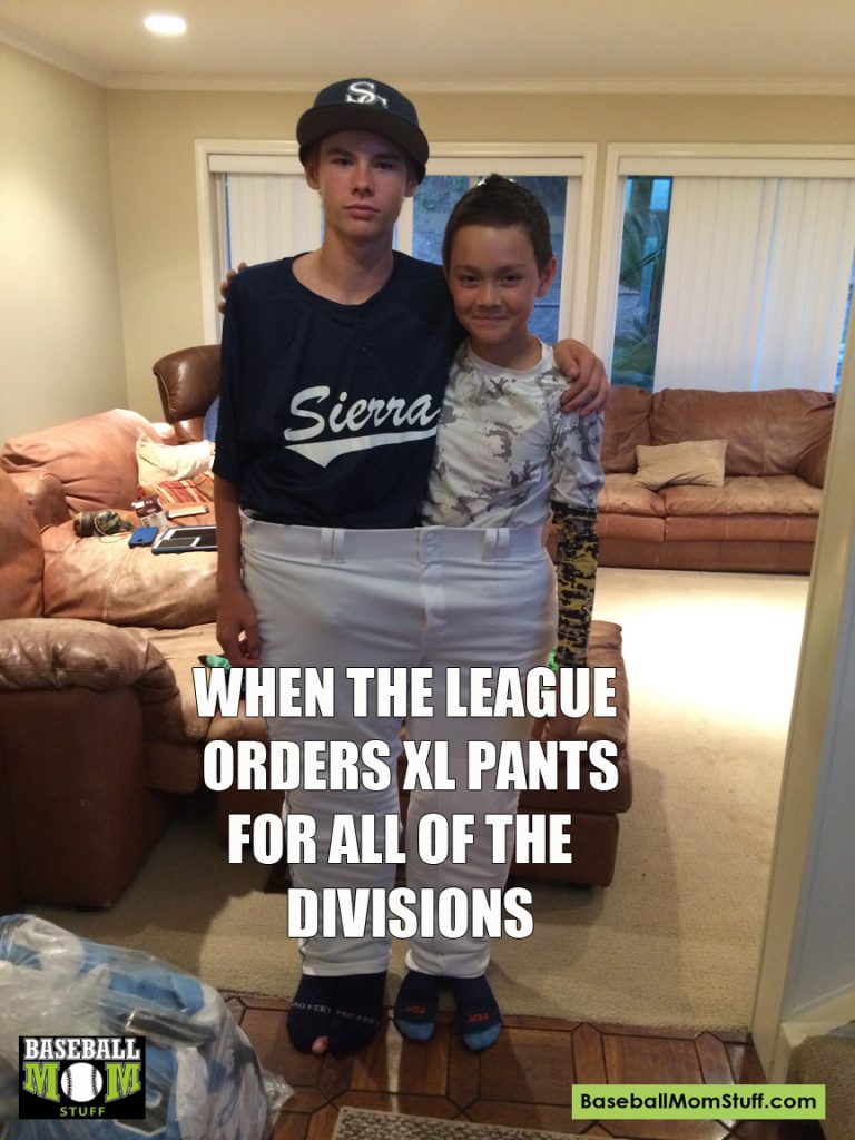 when the league orders XL pants