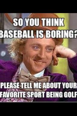 golf is boring baseball meme