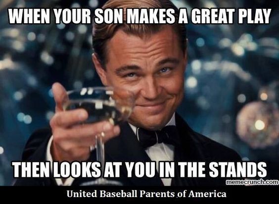 when your son makes a great play leo baseball meme