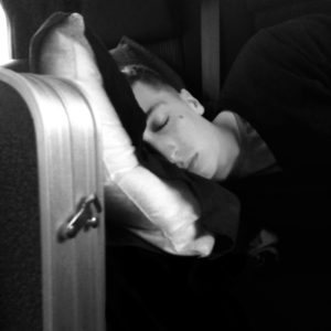 asleep in the car