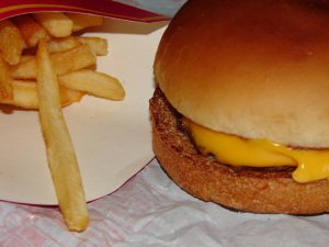 burger and fries