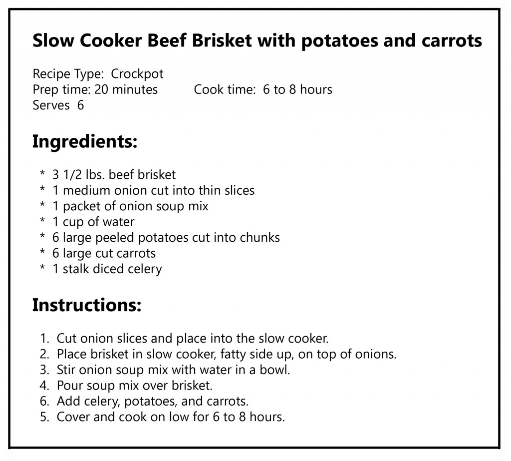 slow cooker beef brisket