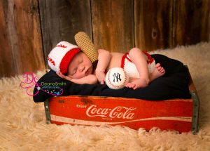 Baseball Hat and Diaper Cover, Newborn Photo Prop, Sports Set