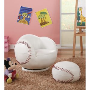 Kid's Baseball Chair and Ottoman by Wildon Home