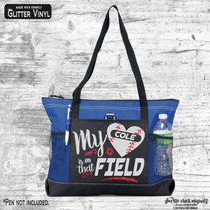 baseball mom bag blue