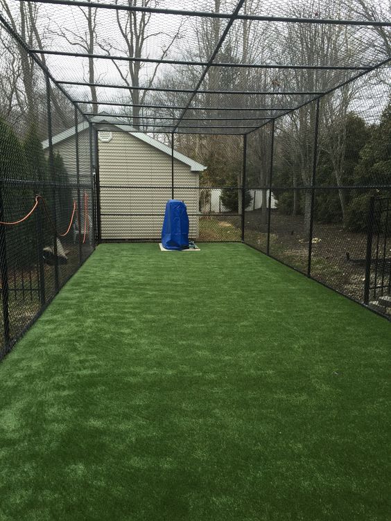 batting cage with carpet