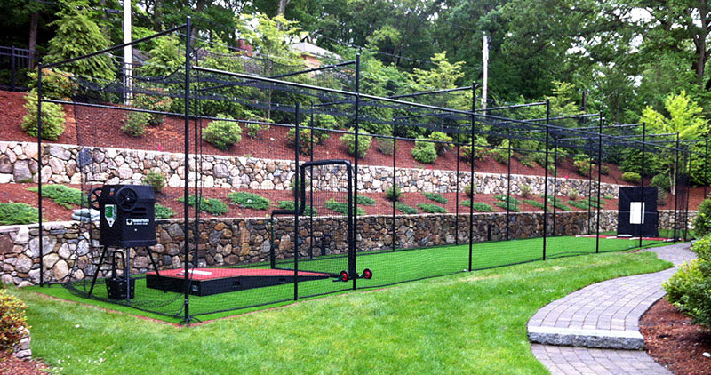 black batting cage