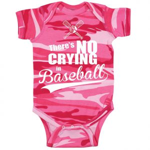 theres no crying in baseball onesie