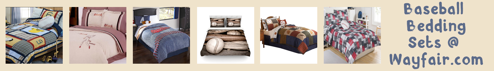 wayfair baseball bedding banner thin orange