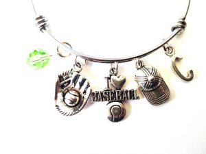 baseball bangle bracelet