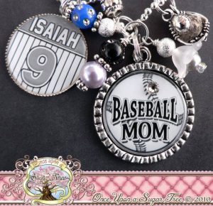 chunky personalized baseball bracelet