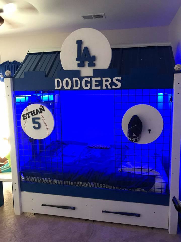 custom Dodgers bed