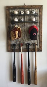 custom bat and hat rack