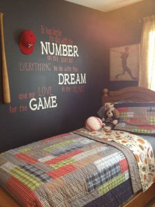 baseball bedroom wall quote painting