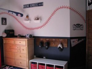 Baseball Themed Bedroom Ideas - ... baseball-themed-bedroom-with-hat-hanger-and-baseball- ...