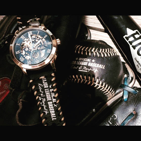 black baseball watch