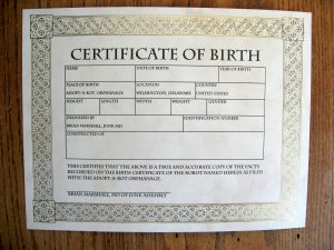 birth certificate