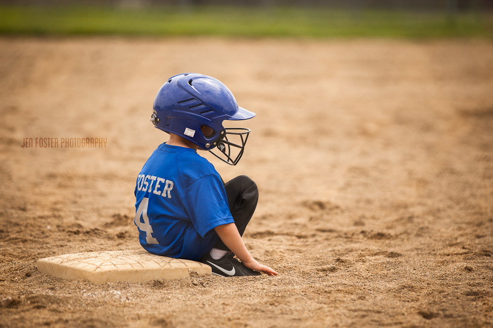 little boys playing baseball