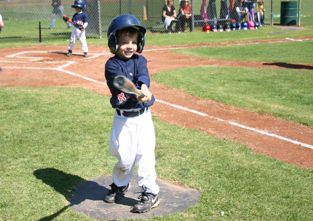 youth baseball player on deck