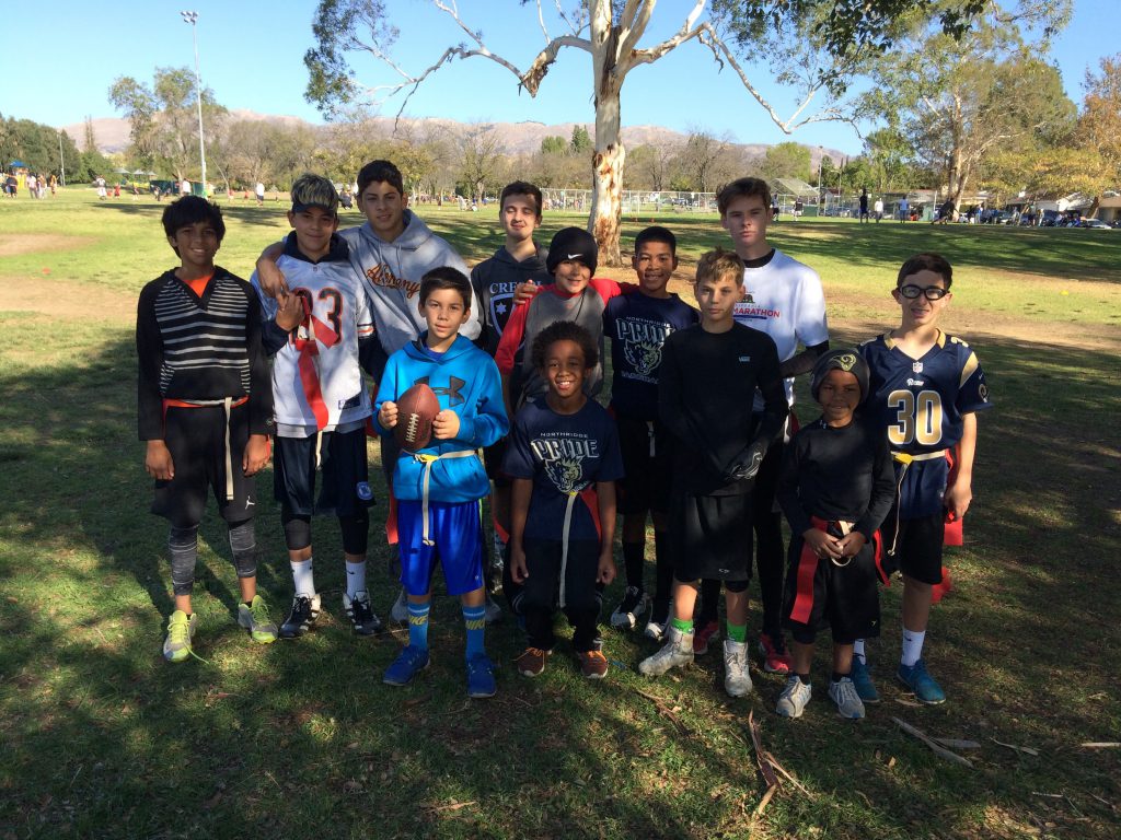 turkey bowl flag football players