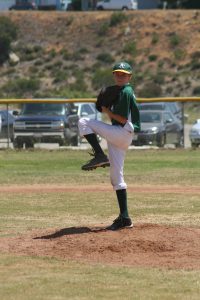 youth pitcher throwing