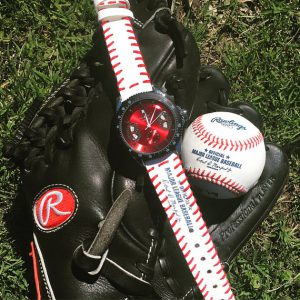baseball watch on glove