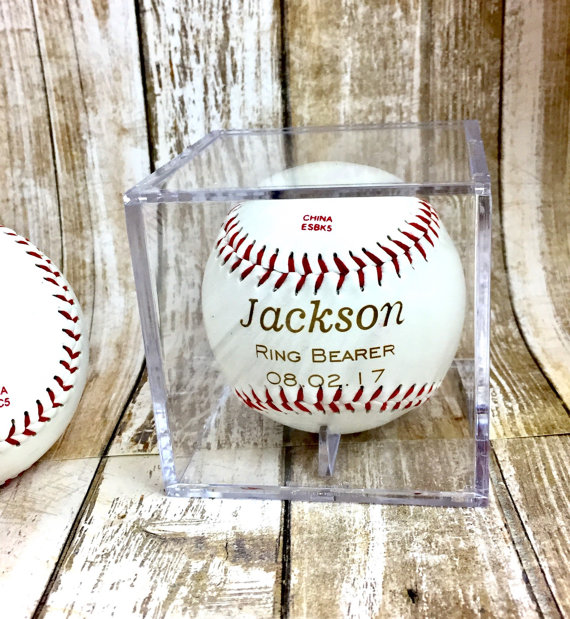 personalized baseball in case