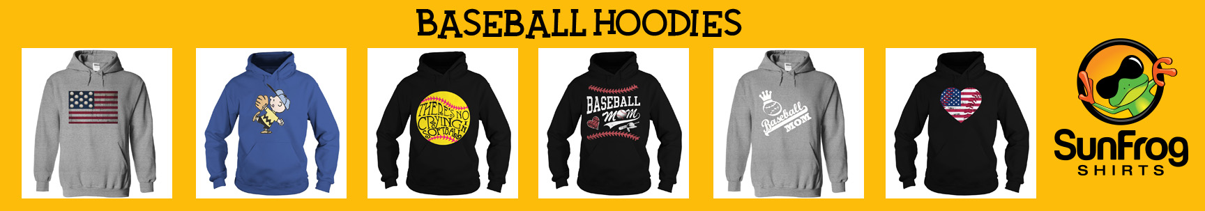 sunfrog baseball hoodie banner with heading