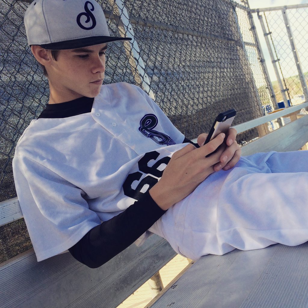baseball player in the dugout