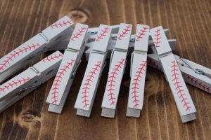 baseball painted clothespins