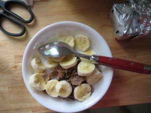 cereal and bananas