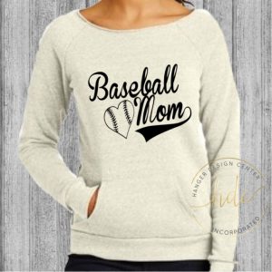 oatmeal baseball mom sweatshirt