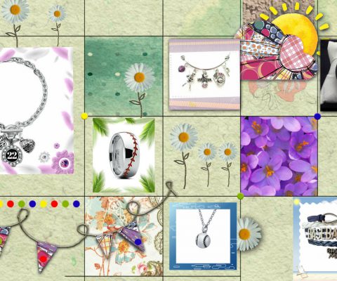 baseball jewelry collage party theme