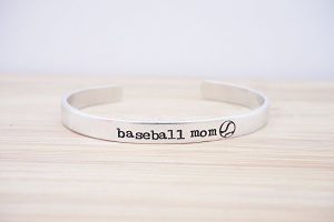 baseball mom cuff bracelet