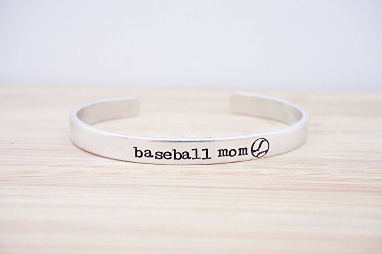 baseball mom cuff bracelet