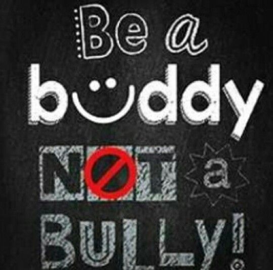 be a buddy not a bully