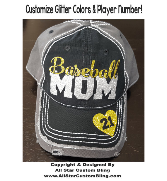 custom baseball mom hat
