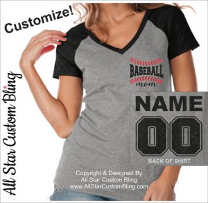 etsy customized baseball tshirt