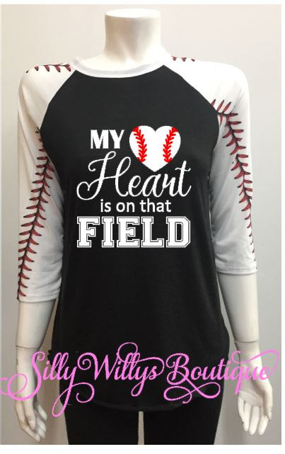 etsy my heart is on that field baseball shirt
