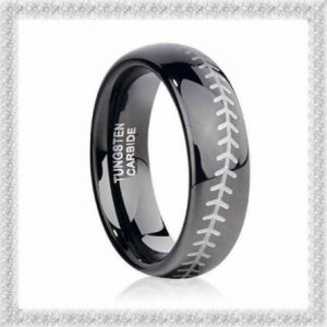 tungsten carbide black baseball ring