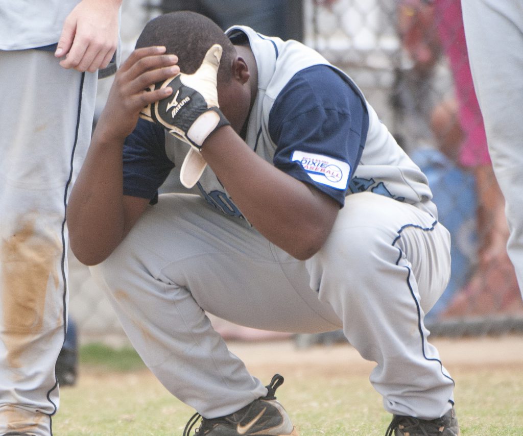 crying baseball player