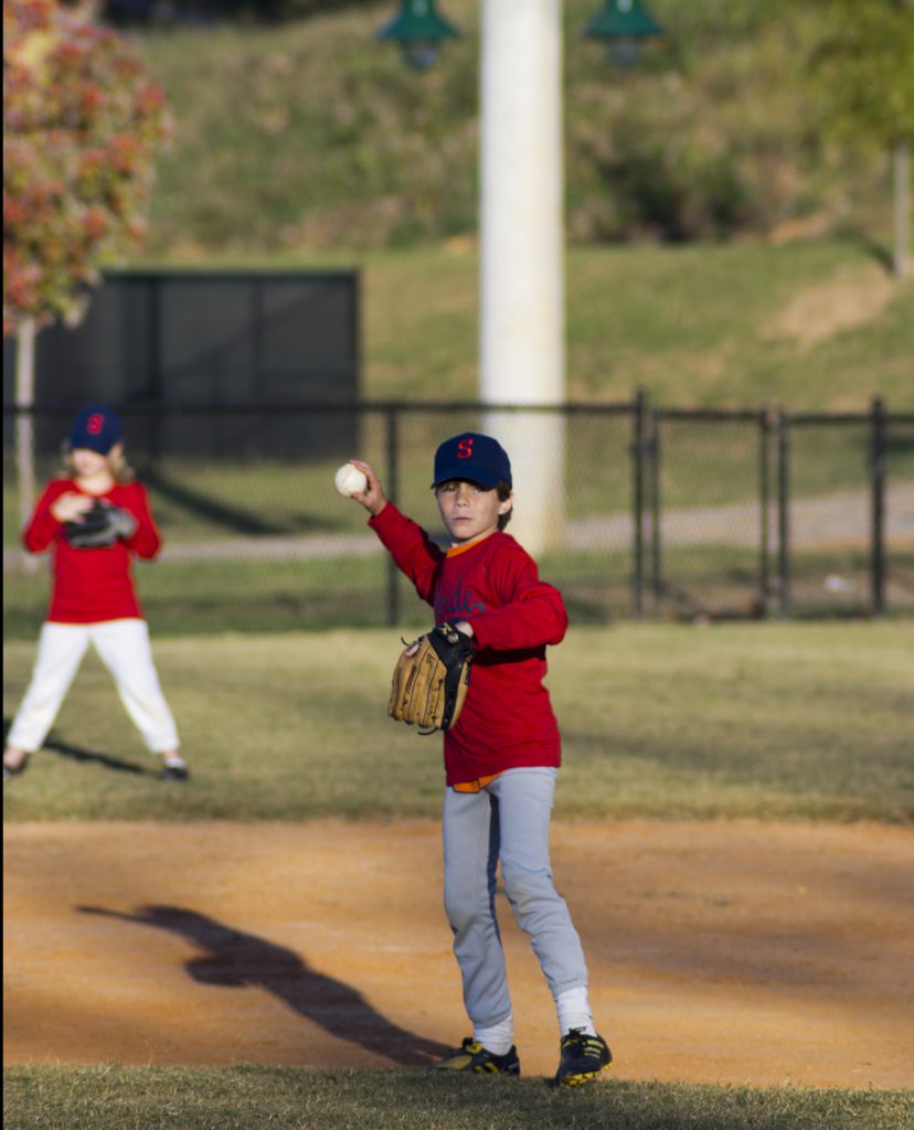 playing fall baseball